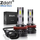 Zdatt H7 led лампы для авто HB3 HB4 H1 h4 H11 светодиодные лампы Автомобильные светильник лампочка 12V 12000LM 30W 6000K супер мини без вентилятора Шум 2 шт. авто фары