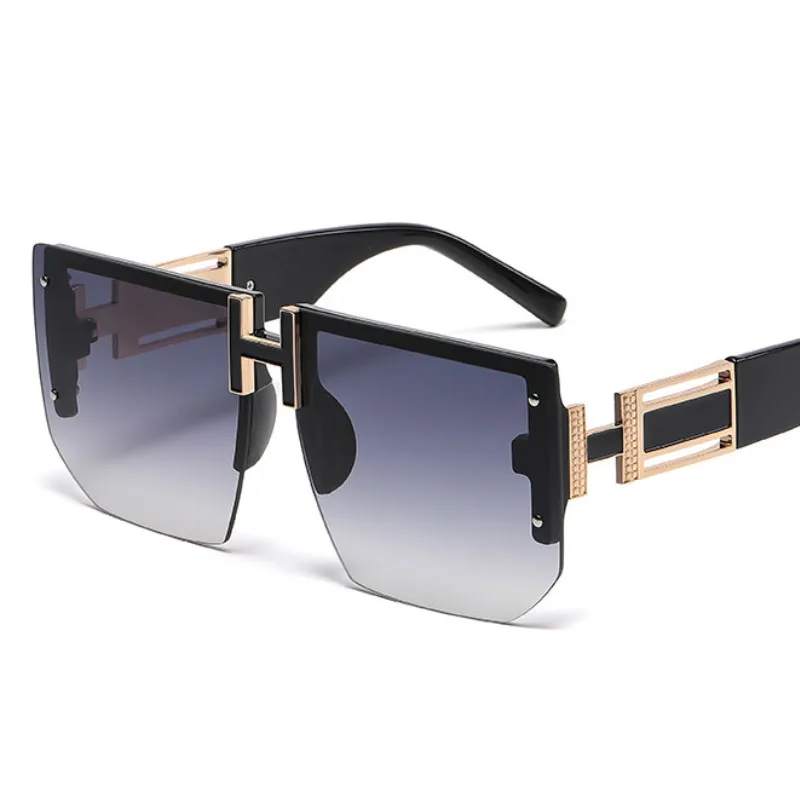 

Sunglasses 2021 new modern retro rimless fashion sunglasses rock style men's trend sunglasses glasses