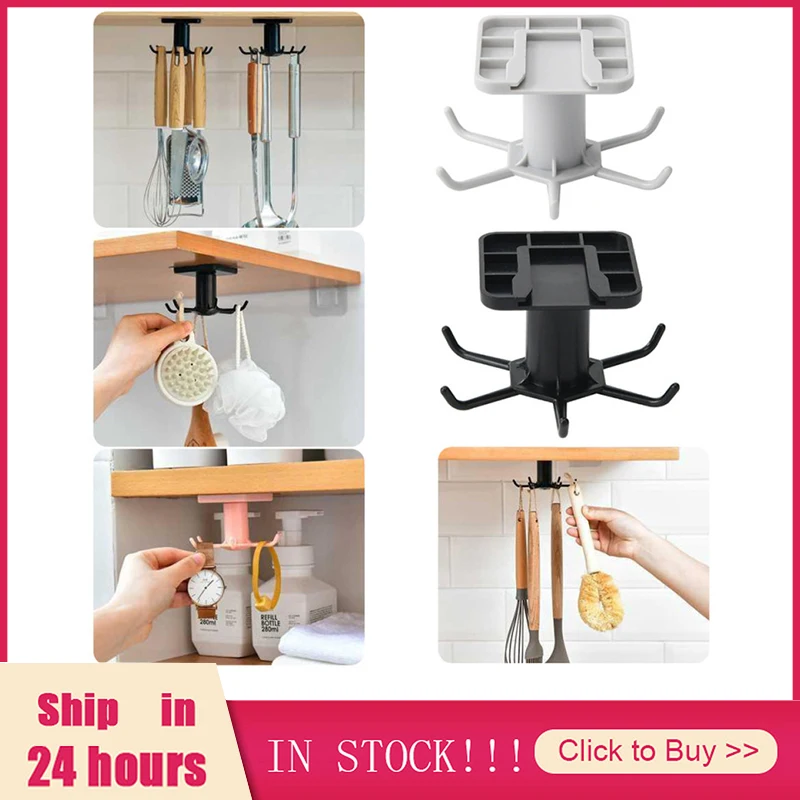 

Kitchen Hook Organizer Bathroom Hanger Wall Dish Drying Rack Holder for Lid Cooking Accessories Cupboard Storage Cabinet Shelf