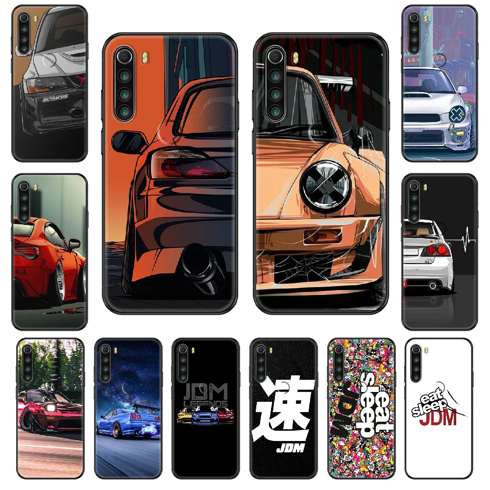 Японский спортивный автомобиль JDM чехол для телефона Xiaomi Redmi Note S2 4 5 6 7 8 A S X Plus Pro