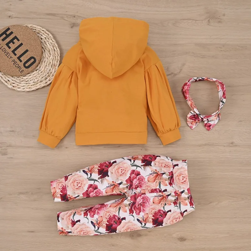 Весна-Осень 2020 повседневный однотонный топ с капюшоном для маленьких девочек