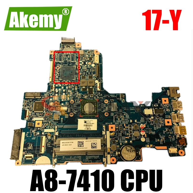 

AKemy448.08G02.0011 856765-601 856765-001 аккумулятор большой емкости для HP 17-Y Материнская плата ноутбука A8-7410 бортовой процессор DDR3 материнская плата работа...