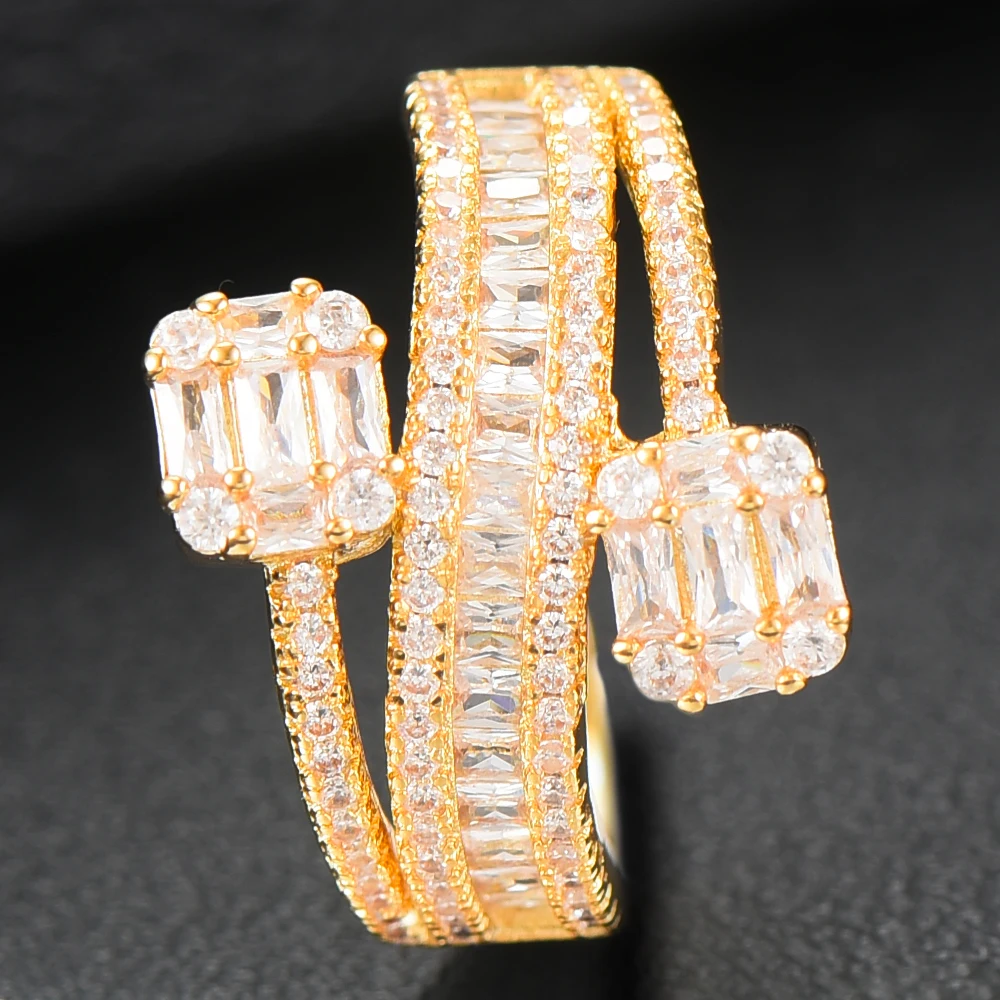 GODKI модный роскошный стек набор колец украшений для женщин Свадебные с