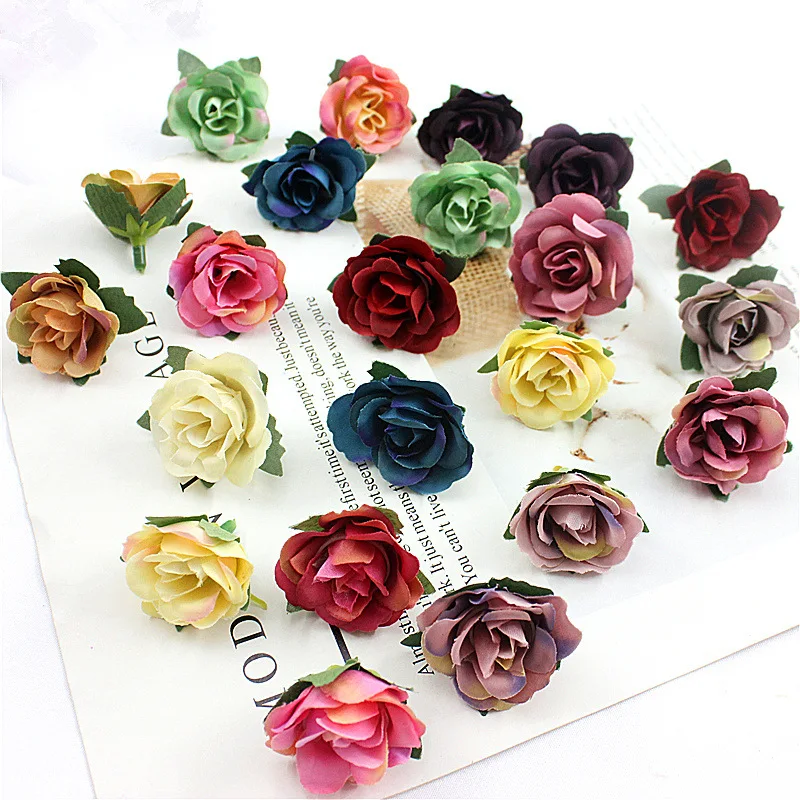 10PCS 3.5cm Mini Silk Artificial Rose Flowers Cloth For Wedding Party Home Room Decoration DIY Dress Accessories Fake ZM | Дом и сад
