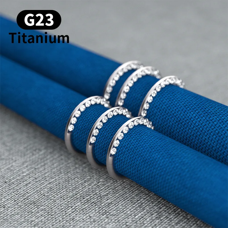 Кольцо для пирсинга носа из титана G23 16 г 1 шт. | Украшения и аксессуары
