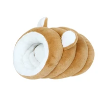 pet dog bed autumn winter small dog caterpillar kennel semi enclosed yurt rabbit plush breathable warm cat litter accessories