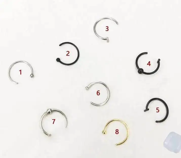 

Women lips Rings Medical Titanium steel Nose Ring Fake Nose Ring Septum Piercing Clip On mouth Ring Fake Piercing Body Clip Hoop