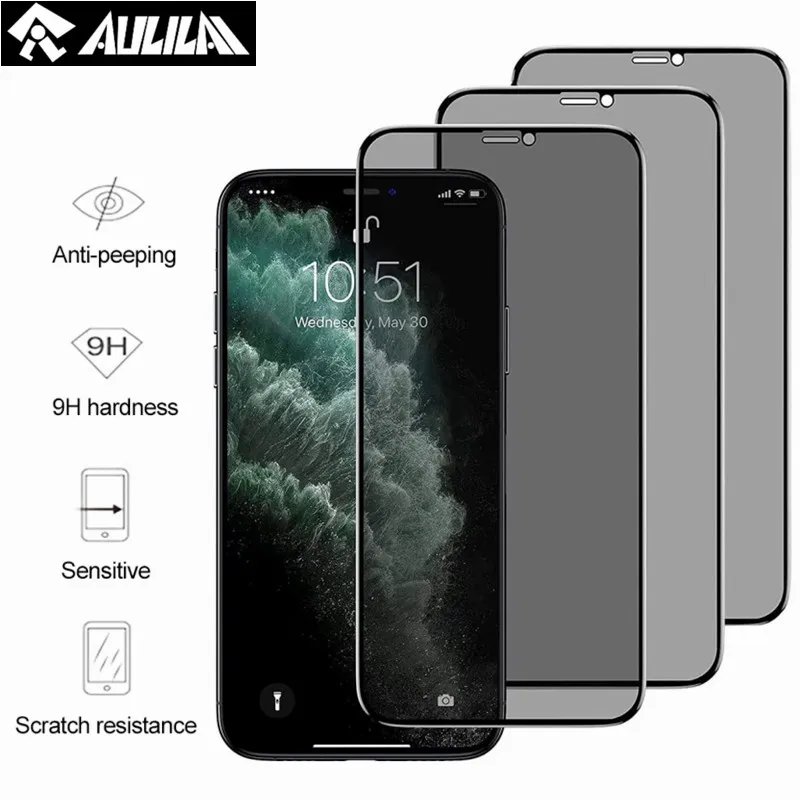 

3pcs Anti Spy Screen Protector For iPhone 11 12 13 Pro X XR XS Max Mini Privacy Glass On iPhone 6 7 8 Plus SE2020 Tempered Glass