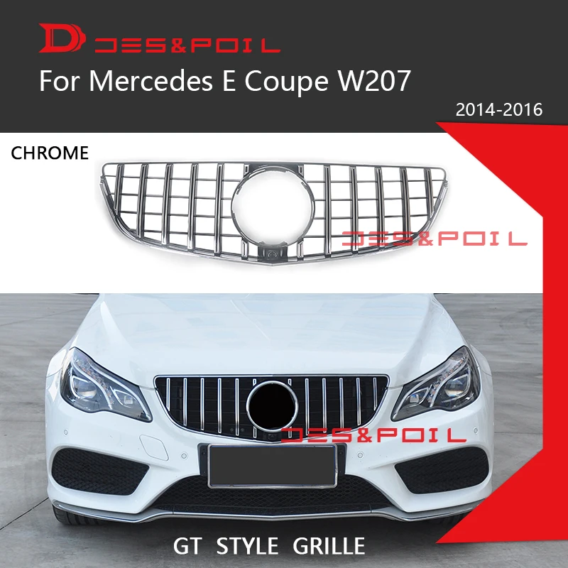 W207 GT Grill E Coupe Panamericana Grille For Mercedes Benz Front Bumper Racing  2 Door Sport 2014-2015 E200 E320 E350 E400
