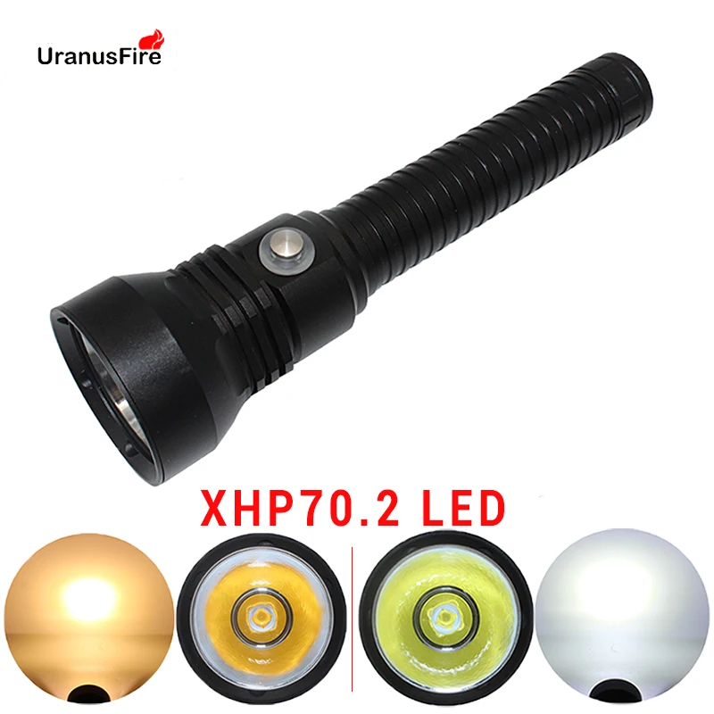 Online XHP 70,2 Tauchen Taschenlampe LED Unterwasser Licht Taschenlampe Waterpoof Leistungsstarke Speerfischen Taktische Flashlgihts 26650 Batterie Lampe