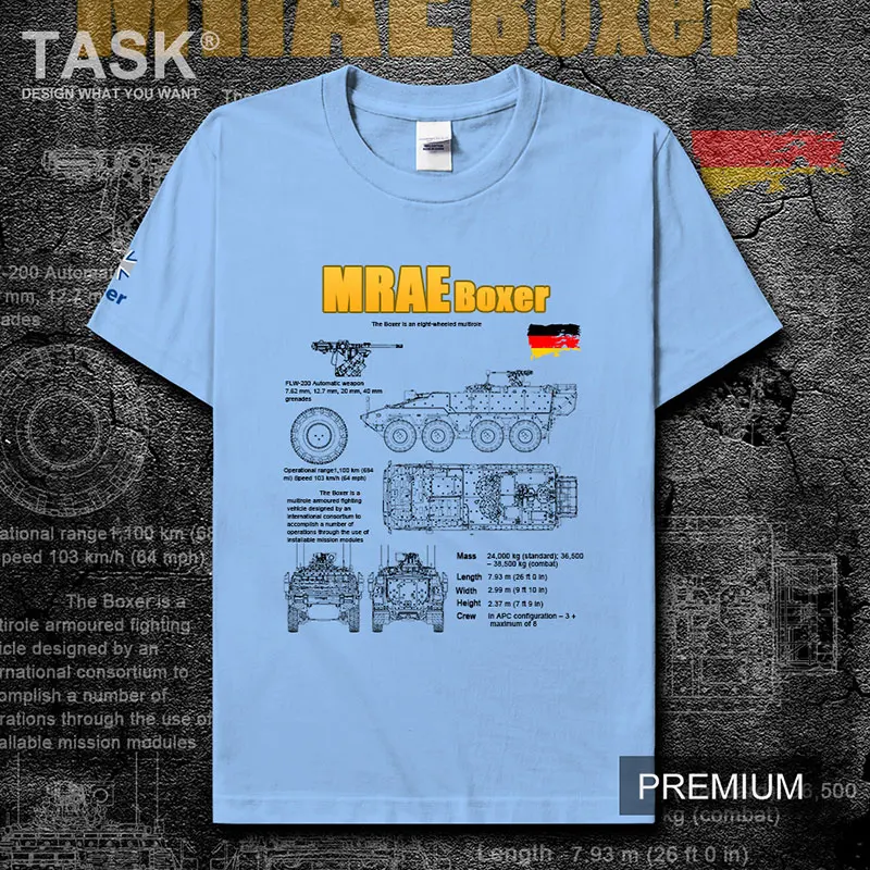 Germany Boxer Armored Armored Personnel Carrier T-Shirt Summer Cotton Short Sleeve O-Neck Military Fans Mens T Shirt New S-3XL