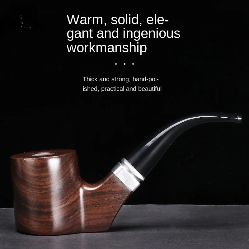 Трубка для табака гладкий изогнутый держатель сигарет с кольцом 9 мм твердая