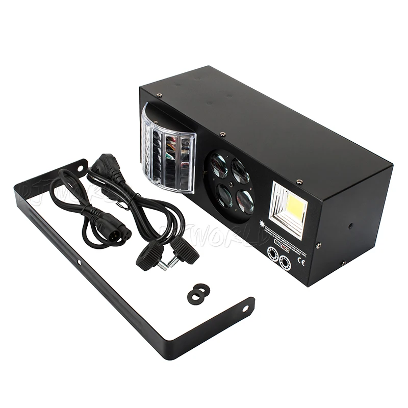 Black Хорошее качество светодиодный лазерный стробоскоп 4в1 DMX512 сценический эффект света хорошо для DJ диско день рождения вечеринки Свадебные украшения клубов и бара - Цвет: Black