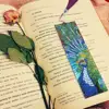 5D DIY Special Shaped Diamond Painting Leather Bookmark Diamond Embroidery Craft Tassel Book Marks for Books Christmas Gifts 2