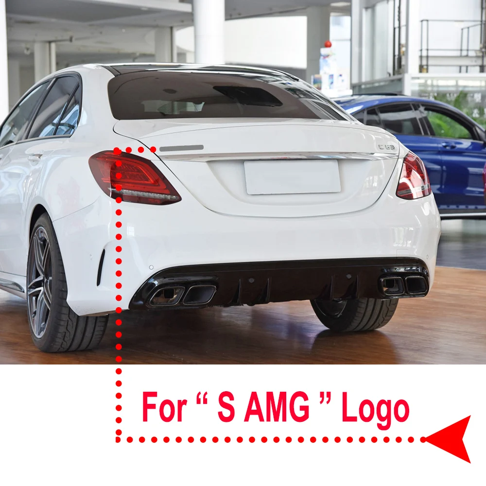 Наклейка на багажник с логотипом S AMG для Mercedes Benz A B E C R G Class CLA CLK GLA GLB GLC GLE GLK GLS CLS GT