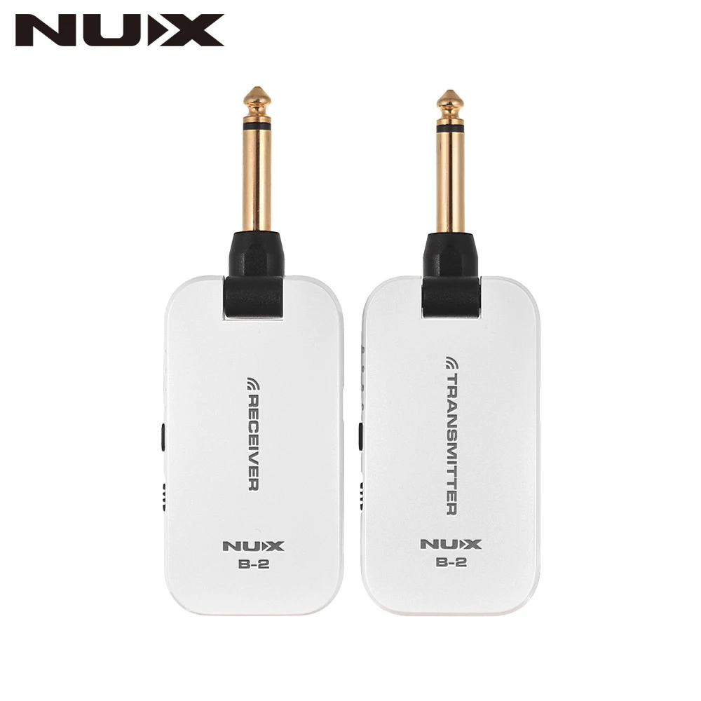 

NUX B2 B-2 2.4 GHz Guitar Wireless System 4 Channel Rechargeable Audio Transmitter Receiver with Free Tuner 9V Pedal Adapter