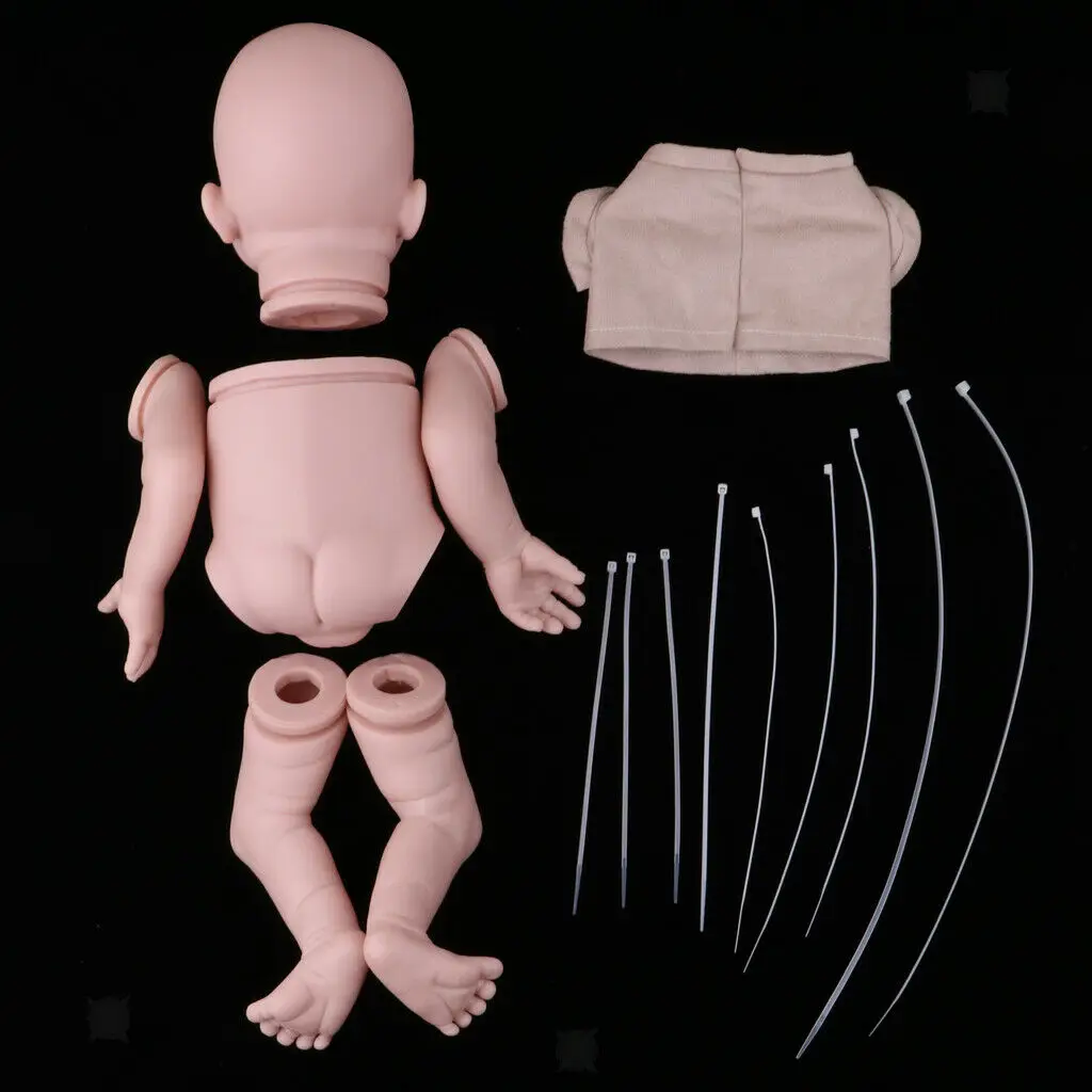 

Real Touch Silicone 22'' Reborn Kits & Cloth Body For Neborn Baby Girl Doll Baby Doll Accessories Cute Gift