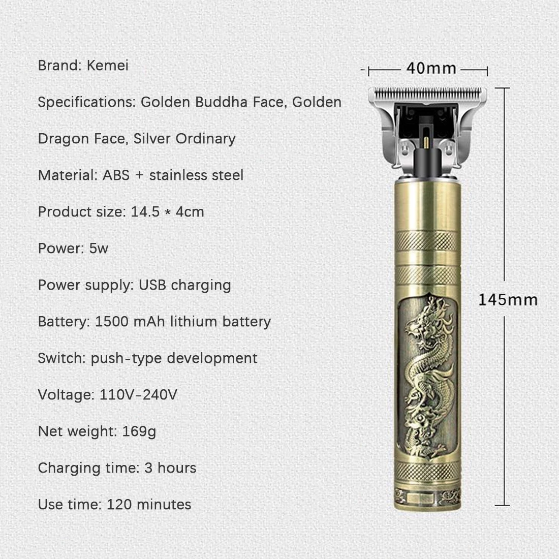 

ProfessionHair Clipper Barber Haircut Rechargeable Hair Clipper Cordless Men Cordless Shaver Trimmer Men Barber Hair Cut Machine