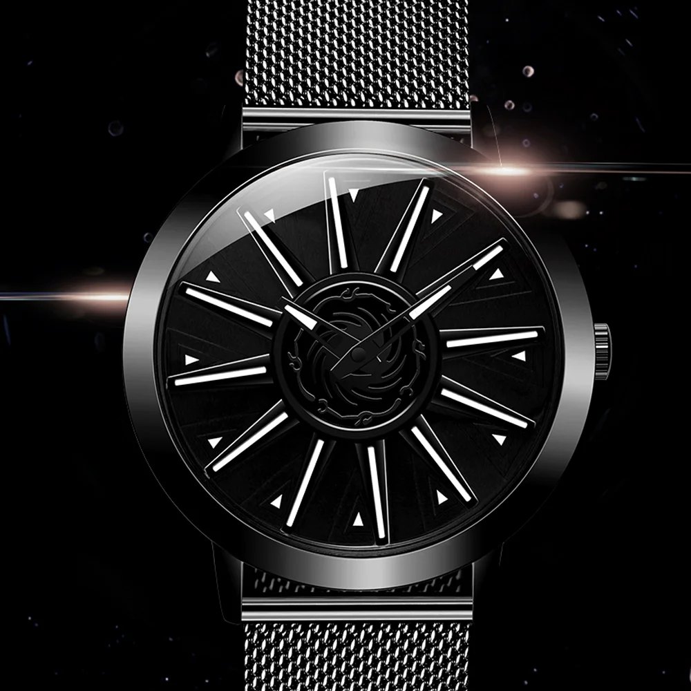 Мужские часы Топ люксовый бренд Sanda Te37 из нержавеющей стали с сетчатым ремешком