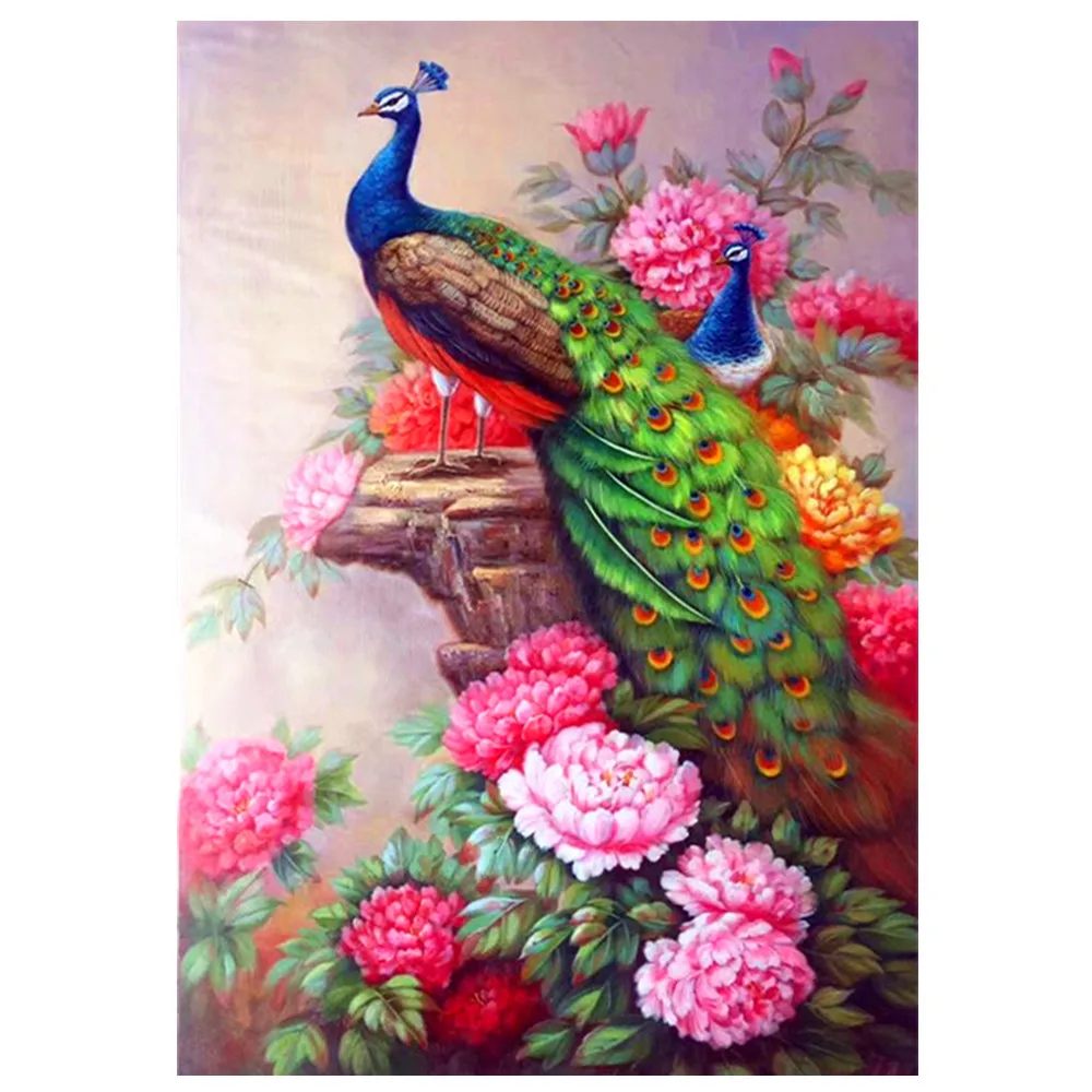 Набор для алмазной вышивки павлин животное 5D цветок творчества мозаика