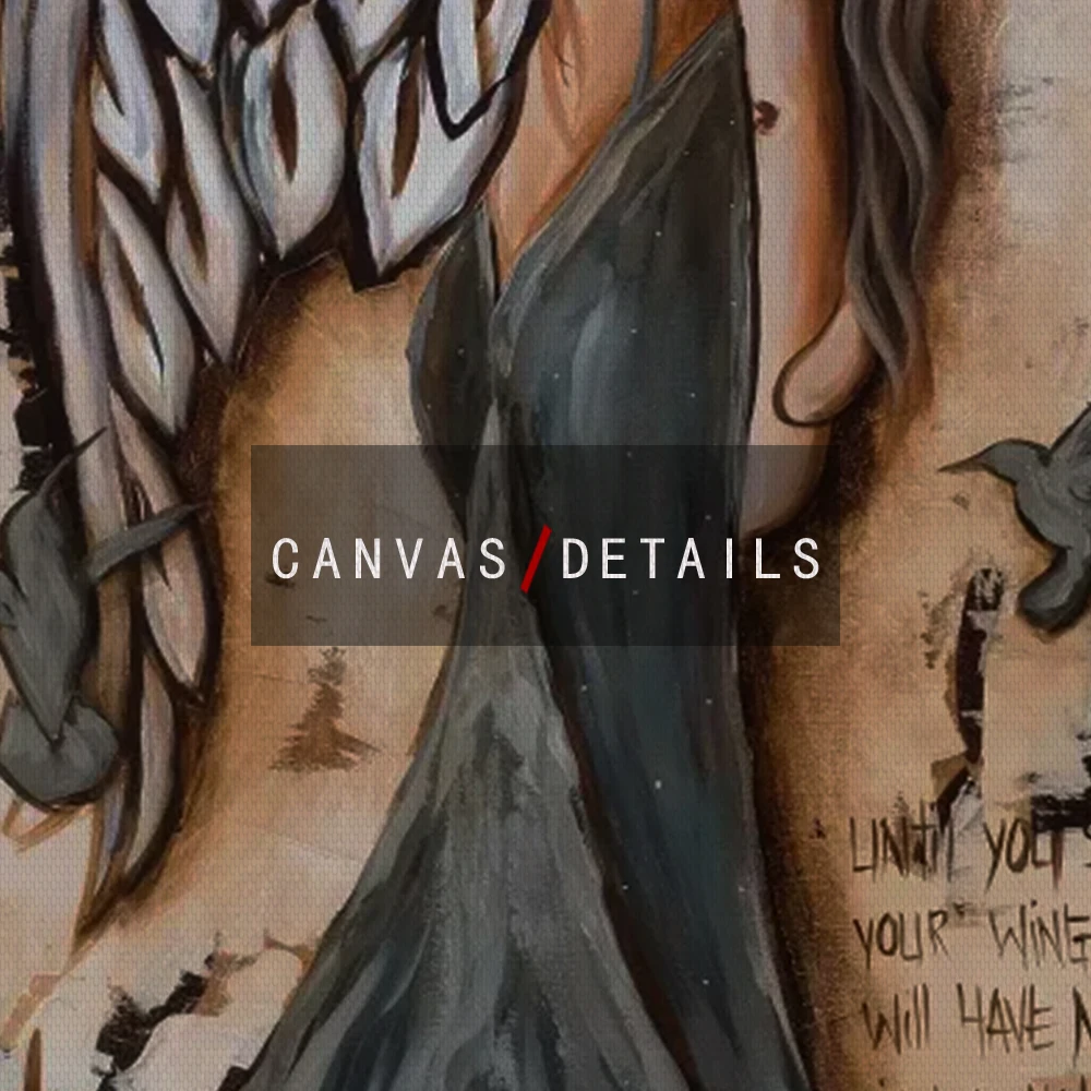Плакаты на холсте с ангельскими крыльями и девушками винтажные настенные