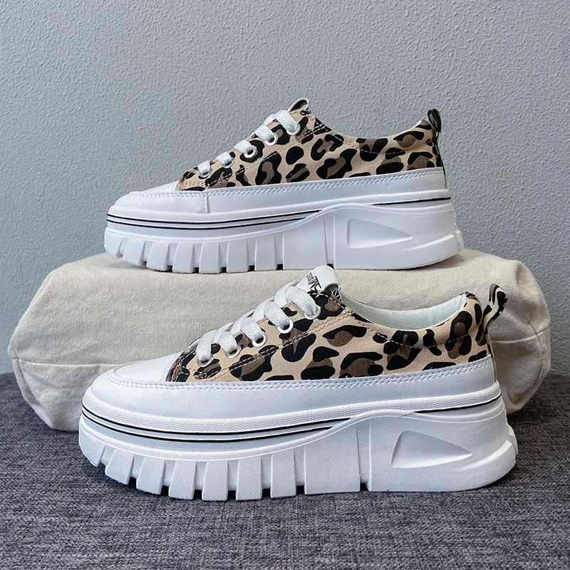 

Кеды женские холщовые, высокие кроссовки на платформе 5 см, на шнуровке, Повседневная дышащая Уличная обувь для отдыха, реальные фотографии