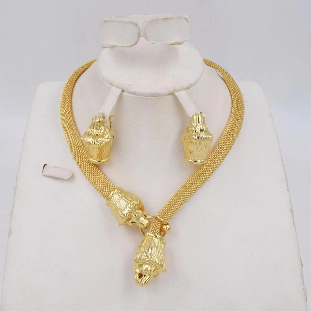 Новый дизайн итальянский комплект ювелирных изделий из золота 750 пробы трех