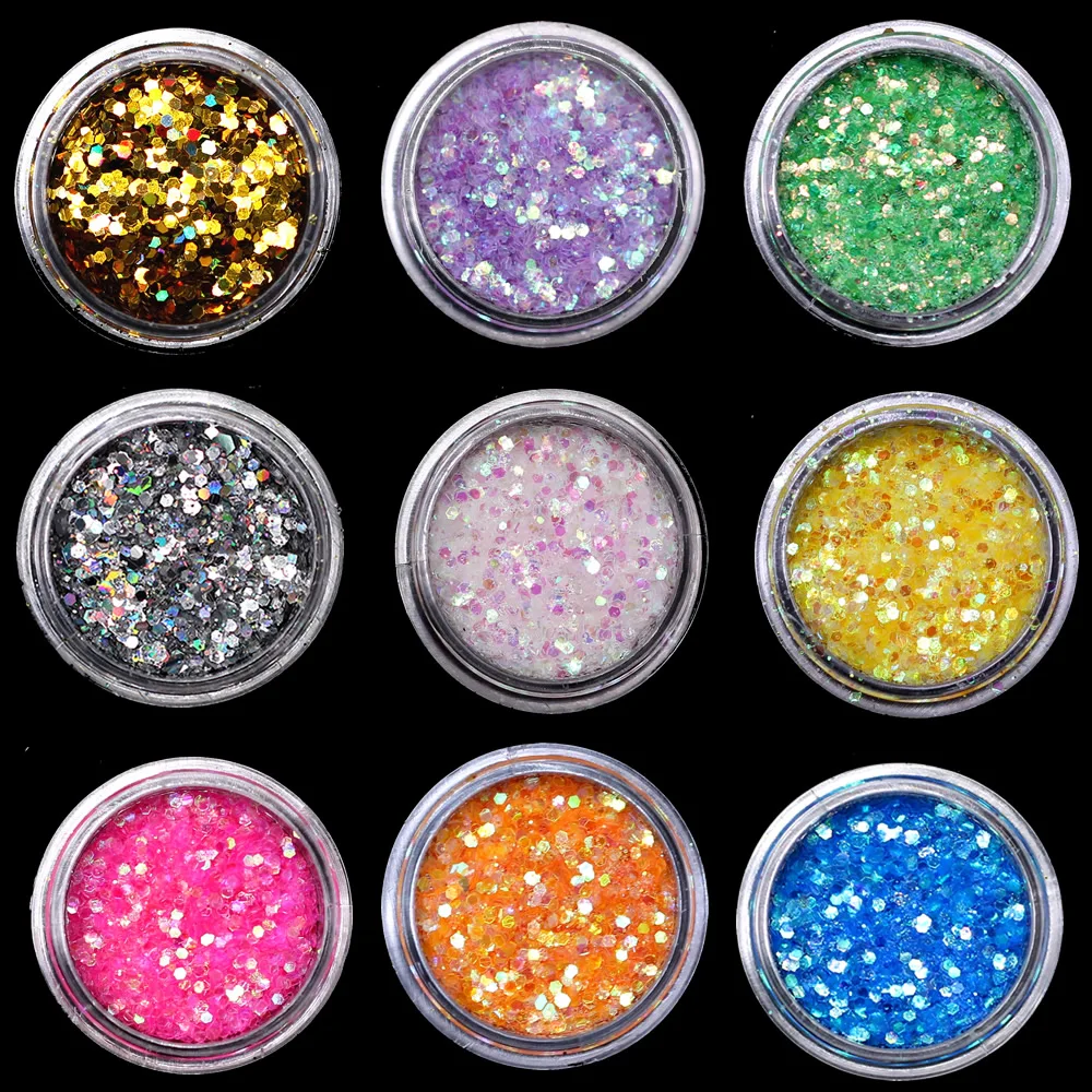 1 шт. продажа 12 Цветов лазерный декорированные золотыми блестками Уход за ногтями