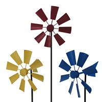 3 colors garden pinwheels iron windmill modern outdoor iron lawn windmill wind spinner garden yard lawn decorations