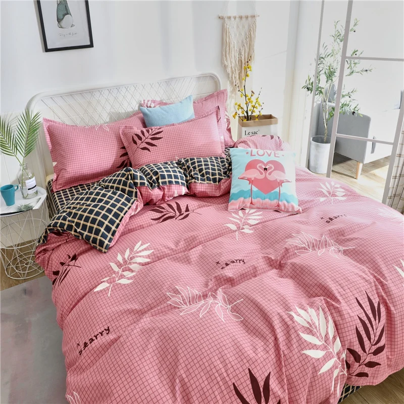 Серый белый комплект постельных принадлежностей Лето пододеяльник набор