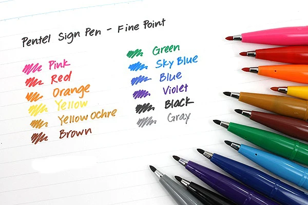 LifeMaster Pentel знаковая ручка волокно наконечник прочный на водной основе Чернила для