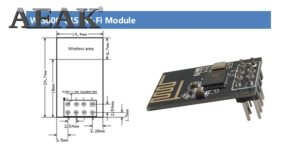 Улучшенная версия AEAK WIS600 W600 совместимая с фотосессия ESP8266 последовательный
