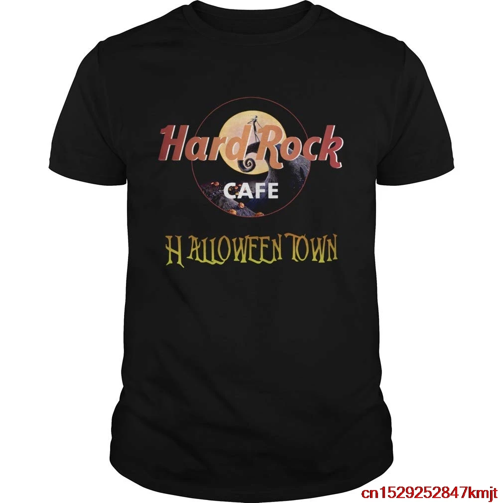 Джек Скеллингтон Хард Рок кафе FGHFG Город рубашка|Мужские футболки| |