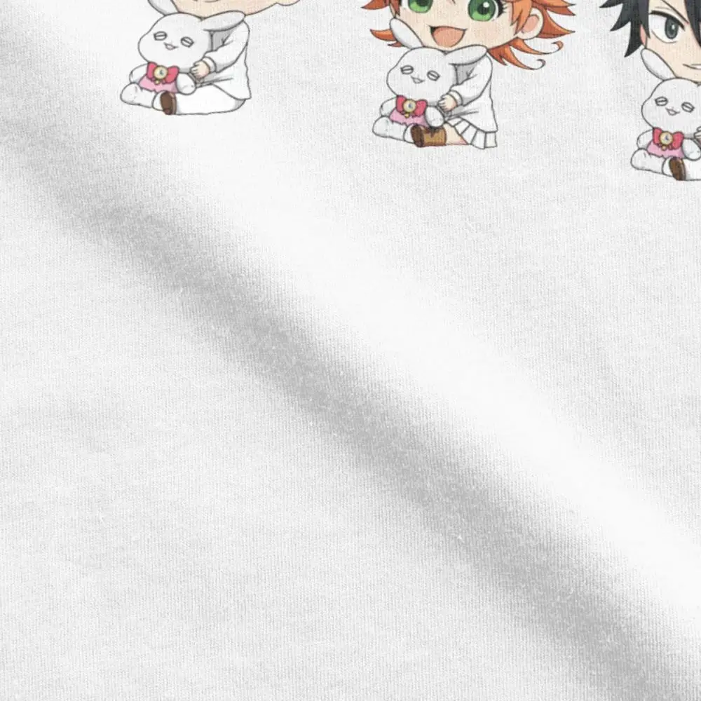Мужская футболка с надписью The Promised Neverland Chibis винтажные футболки коротким рукавом