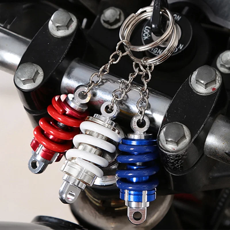 

2020 Car Motorcycle Keychain Motor Modified Shock Absorber Key Ring Car Decoration Key Chain Auto Motorbike Keyring Accessories