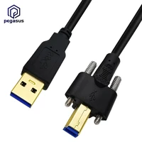 usb 3 0 a to b male cable with dual m3 screw locking for docking station external hard drivers scanner printer 1m 2m 3m
