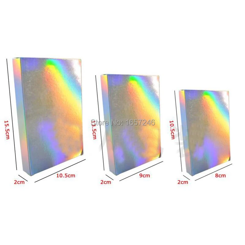 1000 шт. голографическая Подарочная бумажная коробка для вечевечерние чехол