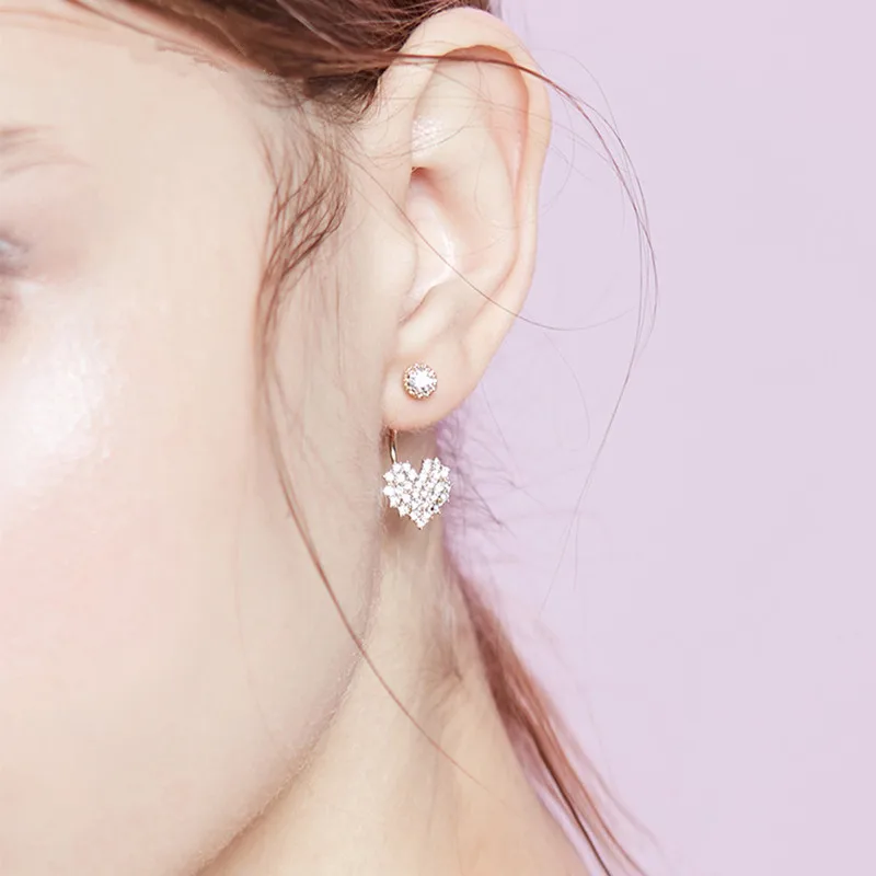 Женские серьги из розового золота 14 к ювелирное изделие натурального камня Bizuteria