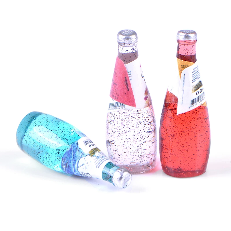 

HOT sale DIY Kitchen Room Food Drink Cup For Doll Miniature Dollhouse mini fruit drink model Mini World Dolls Accessories