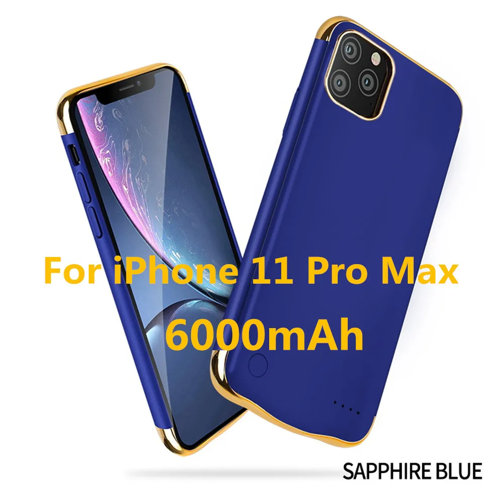 Blue for 11 Pro Max NTSPACE для iPhone 11 Pro Max зарядное устройство чехол s ультра тонкий портативный внешний аккумулятор зарядный чехол для iPhone 11 Pro чехол для батареи - Цвет: Blue for 11 Pro Max