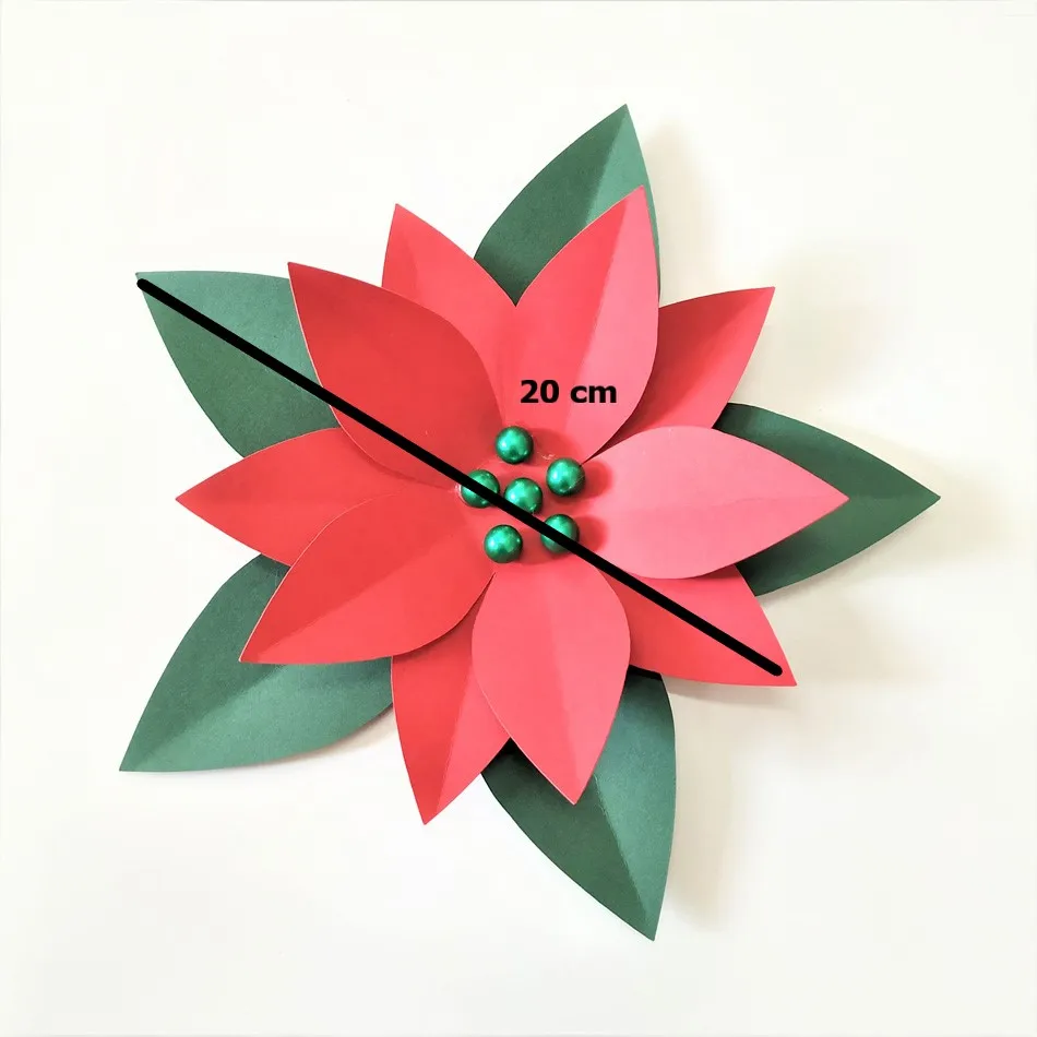 Бумажные Рождественские Цветы Рождественский Декор украшение дома стены