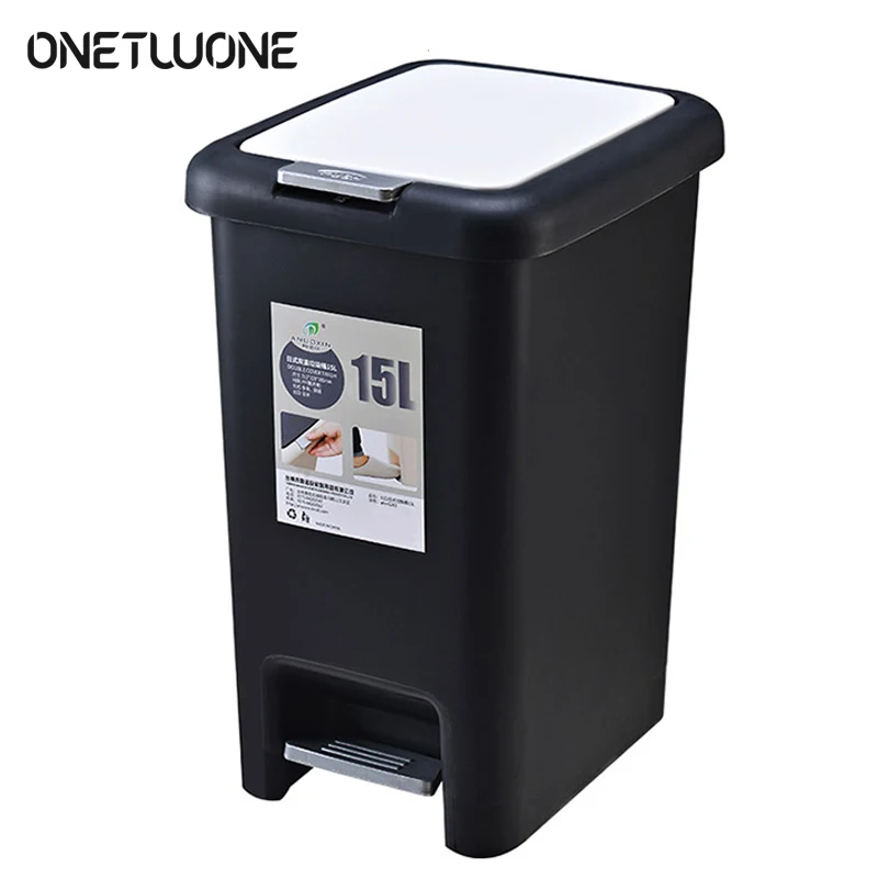 Пластиковая корзина для мусора большого размера квадратные мусорные баки с