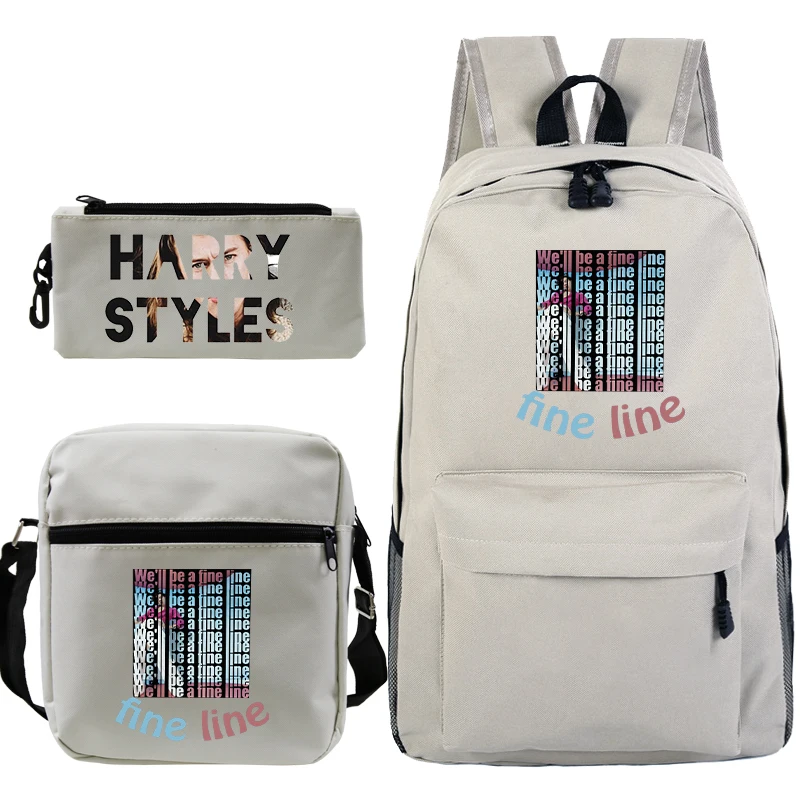 

Mochila Harry Style Print Backpack 3pcs/set with Pen Bag and Crossbody Bag Women/Teens Travel Laptop Bags Boy Girl School Bag
