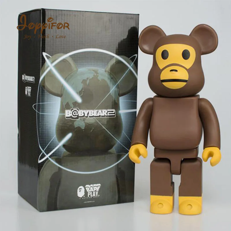 11 дюймов 400% Bearbricklys фигурки блок Медведь ПВХ прыгающий вампир Babybear Куклы Коллекционные модели игрушки для детей друзей