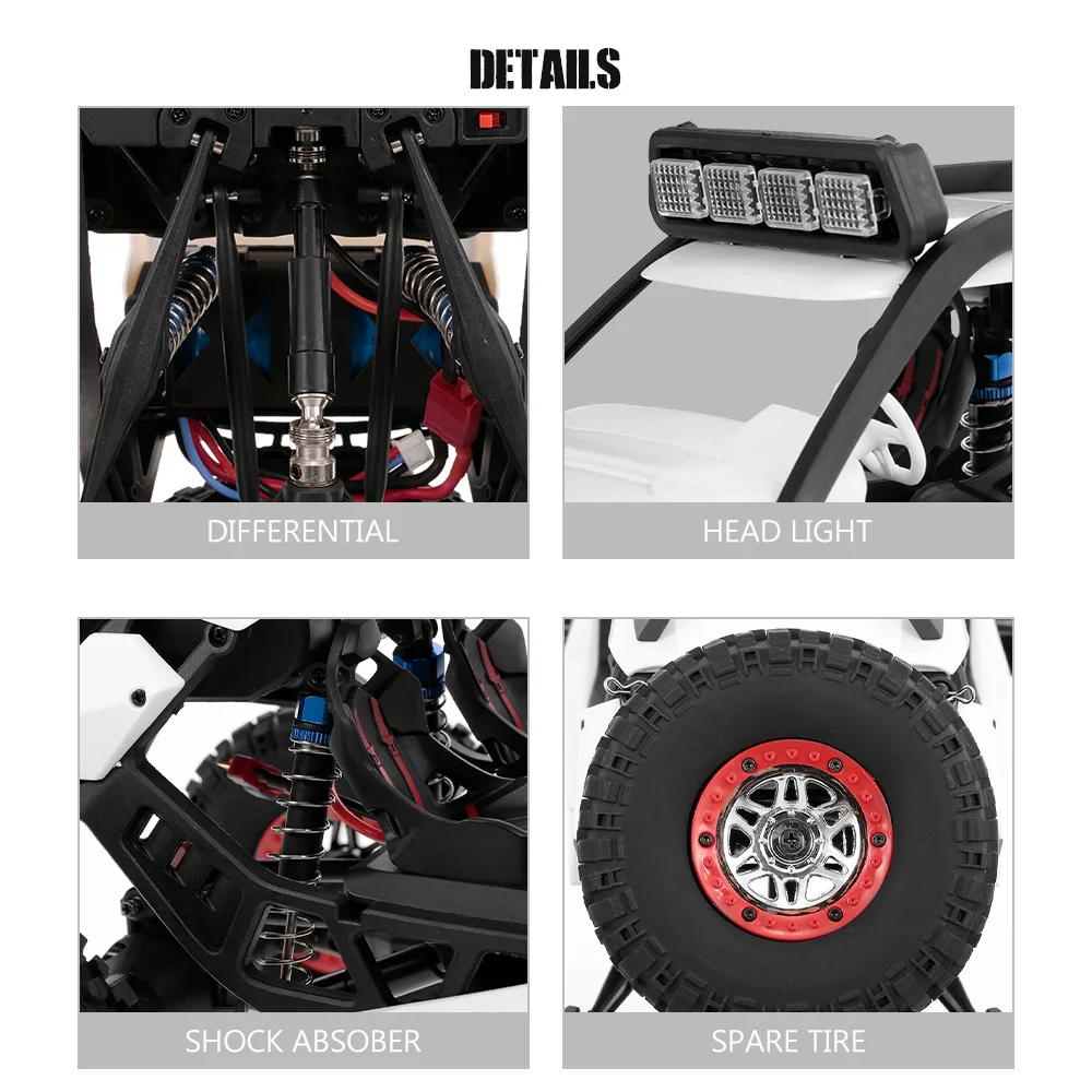 WLtoys XK 12429 1:12 Радиоуправляемый автомобиль гусеничный 40 км/ч высокоскоростной 4WD 2 4G