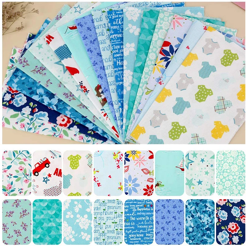

Dailylike 16 Pcs Quilting Fabric Cotton Cloths For Sewing Pre-Cut Quilt For Patchwork Sewing DIY Handmade