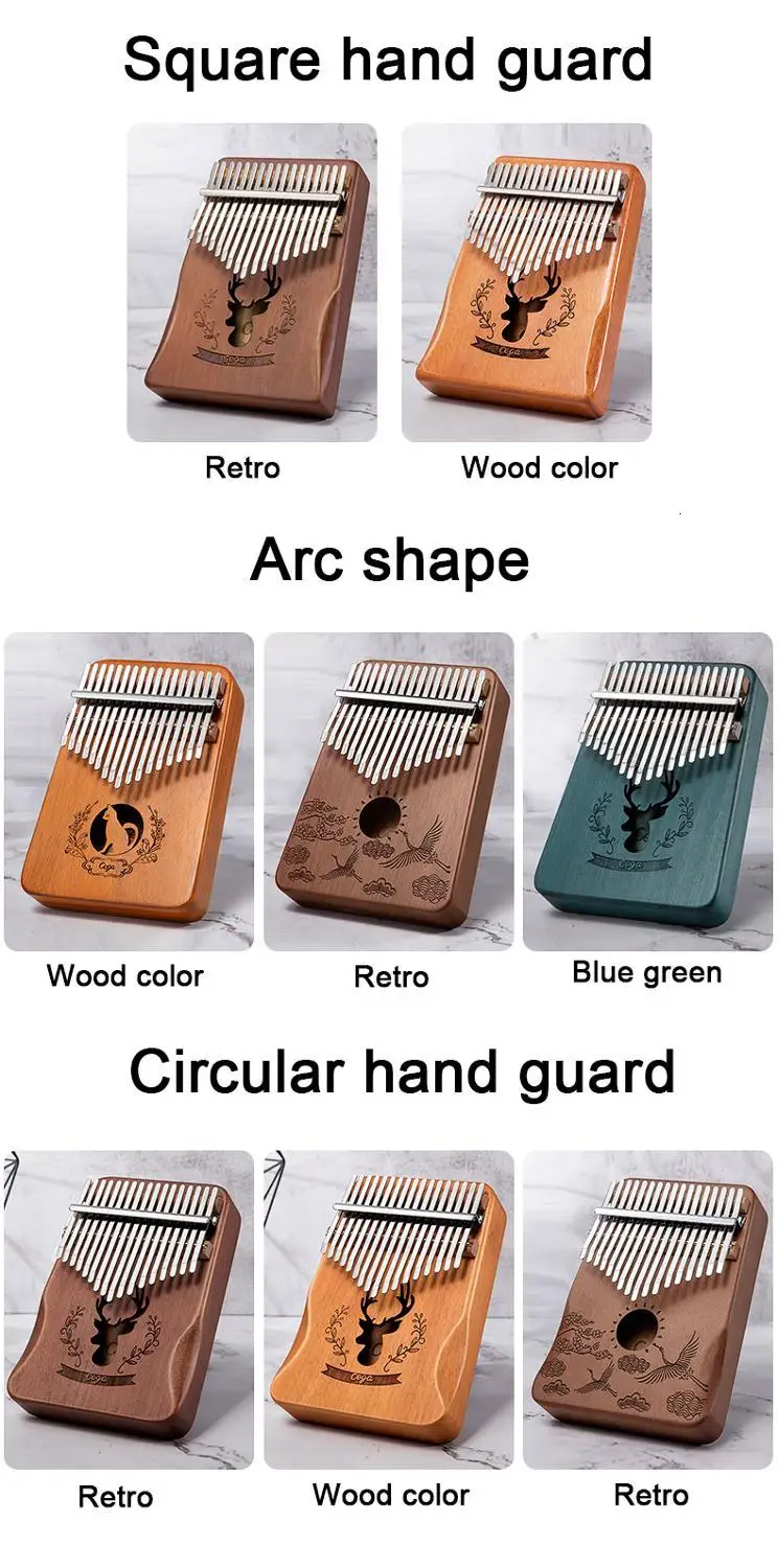 Отличное качество звука 17 клавиш калимба пианино для большого пальца красное