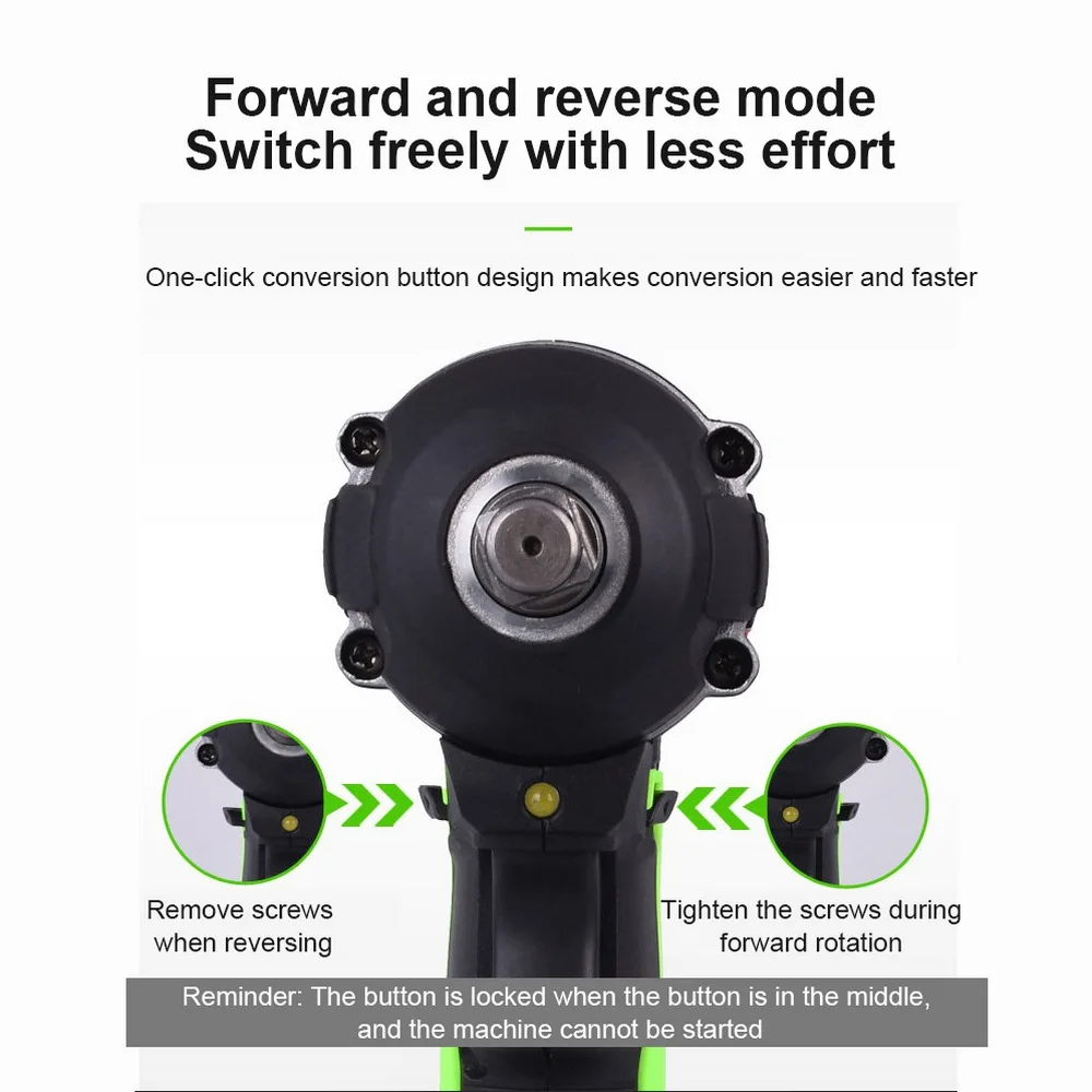 Бесщеточный Аккумуляторный Электрический гайковерт ударный 630N.m 288VF 19800 мАч