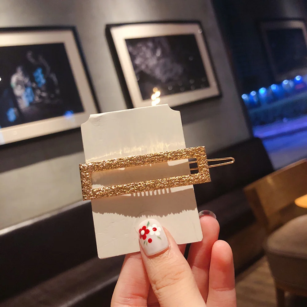 Новинка 2020 модные геометрические зажимы стразы в форме капли для волос