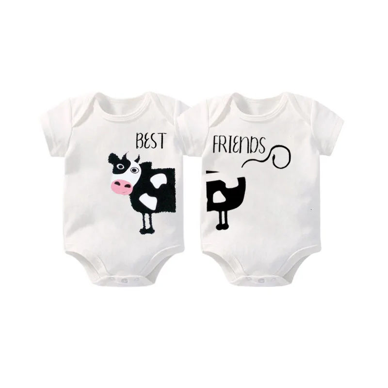 YSCULBUTOL двойная детская одежда милое и забавное боди из коровьей кожи наряды для